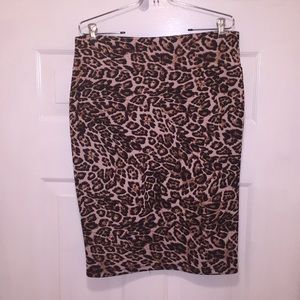 INC skirt, leopard print L